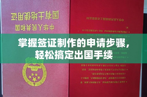 涧西掌握签证制作的申请步骤，轻松搞定出国手续